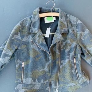 Anthropologie Robin Camo Moto Jacket size L